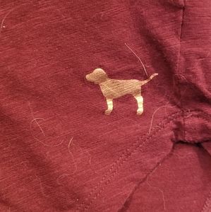 Victoria's secret pink tank S with gold dog